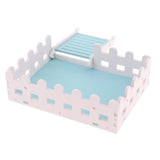 Maxbell Maxbell 1 Pc Small Pet Hamster Hedgehog Parrot Wooden Ladder Platform Fence Blue B