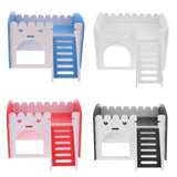 Maxbell Maxbell Cute Design Mini Small Animal Castle House Hamster Live Play House Dark Blue