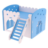 Maxbell Maxbell Cute Design Mini Small Animal Castle House Hamster Live Play House Dark Blue