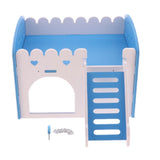 Maxbell Maxbell Cute Design Mini Small Animal Castle House Hamster Live Play House Dark Blue