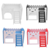 Maxbell Maxbell Cute Design Mini Small Animal Castle House Hamster Live Play House Dark Blue