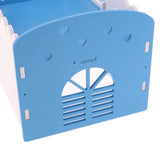 Maxbell Maxbell Cute Design Mini Small Animal Castle House Hamster Live Play House Dark Blue