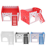 Maxbell Maxbell Cute Design Mini Small Animal Castle House Hamster Live Play House Dark Blue
