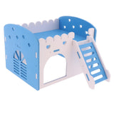 Maxbell Maxbell Cute Design Mini Small Animal Castle House Hamster Live Play House Dark Blue