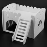 Maxbell Maxbell Cute Design Mini Small Animal Castle House Hamster Live Play House White