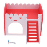 Maxbell Maxbell Cute Design Mini Small Animal Castle House Hamster Live Play House Red