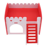 Maxbell Maxbell Cute Design Mini Small Animal Castle House Hamster Live Play House Red