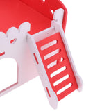 Maxbell Maxbell Cute Design Mini Small Animal Castle House Hamster Live Play House Red