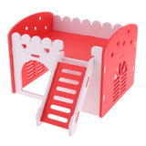 Maxbell Maxbell Cute Design Mini Small Animal Castle House Hamster Live Play House Red