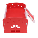 Maxbell Maxbell Cute Design Mini Small Animal Castle House Hamster Live Play House Red