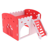 Maxbell Maxbell Cute Design Mini Small Animal Castle House Hamster Live Play House Red