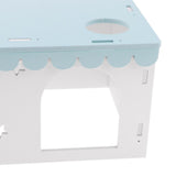 Maxbell Maxbell 1 Pc Hamster Chinchilla Rat Mouse Wooden Houses Small Animal Hideouts Blue