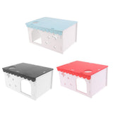 Maxbell Maxbell 1 Pc Hamster Chinchilla Rat Mouse Wooden Houses Small Animal Hideouts Blue