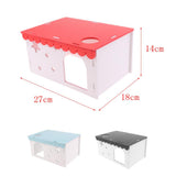 Maxbell Maxbell 1 Pc Hamster Chinchilla Rat Mouse Wooden Houses Small Animal Hideouts Blue