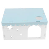 Maxbell Maxbell 1 Pc Hamster Chinchilla Rat Mouse Wooden Houses Small Animal Hideouts Blue