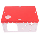 Maxbell Maxbell 1 Pc Hamster Chinchilla Rat Mouse Wooden Houses Small Animal Hideouts Red
