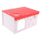 Maxbell Maxbell 1 Pc Hamster Chinchilla Rat Mouse Wooden Houses Small Animal Hideouts Red