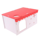 Maxbell Maxbell 1 Pc Hamster Chinchilla Rat Mouse Wooden Houses Small Animal Hideouts Red