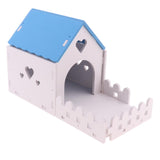 Maxbell Maxbell Wooden Hamster House Hideout Hut Exercise Play Toys for Mouse dark blue