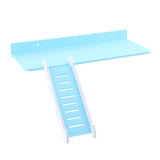 Maxbell Maxbell Wooden Platform and Ladder Set for Chinchilla Hamster Climbing blue