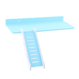 Maxbell Maxbell Wooden Platform and Ladder Set for Chinchilla Hamster Climbing blue