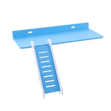 Maxbell Maxbell Wooden Platform and Ladder Set for Chinchilla Hamster Climbing dark blue
