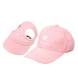 Maxbell Maxbell 2 Pcs Baseball Hat Outdoor Sun Topee Cap with Ear Holes For Dogs Pet Cats S