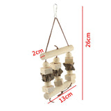 Maxbell Wooden Bird Parrot Chew Toy Bird Cage Decoration Toys Pet Supplies Style_3