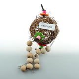 Maxbell Maxbell Bird Parrot Chewing Swing Toys Rattan Ball String Cage Hanging Toys 59x8.5cm