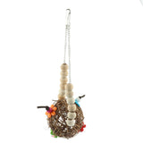 Maxbell Bird Parrot Chewing Swing Toys Rattan Ball String Cage Hanging Toys 59x8.5cm