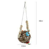 Maxbell Maxbell Bird Parrot Chewing Swing Toys Rattan Ball String Cage Hanging Toys 59x8.5cm