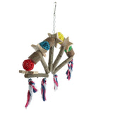 Maxbell Bird Parrot Chewing Swing Toys Rattan Ball String Cage Hanging Toys 24x5x23cm