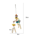 Maxbell Bird Parrot Chewing Swing Toys Rattan Ball String Cage Hanging Toys 9x30cm