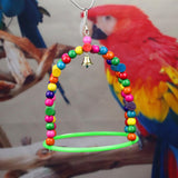 Maxbell Bird Swing Toys Wood Hammock Hanging Perch for Budgie Lovebirds Conures