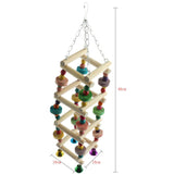 Maxbell Bird Swing Toys Wooden Hammock Hanging Perch for Budgie Lovebirds Conures