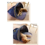 Maxbell Maxbell Pet Cave Bed for Cat Dog Beds Universal Sleeping Bag Two Sizes S, L Blue S