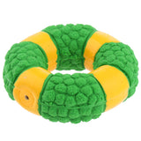 Maxbell Nontoxic Latex Dog Chew Toy Interactive Chewing Squeaky Toys Circle_Green
