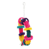 Maxbell Maxbell Loofah Sponge Bite-resistant Parrot Chewing Toy Bird Cage Colorful Hanging Decor