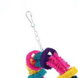 Maxbell Maxbell Loofah Sponge Bite-resistant Parrot Chewing Toy Bird Cage Colorful Hanging Decor