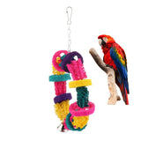 Maxbell Maxbell Loofah Sponge Bite-resistant Parrot Chewing Toy Bird Cage Colorful Hanging Decor