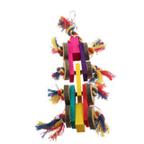 Maxbell Pet Bird Cage Hanging Decor Toy Wood Blocks Chewing Toy for Macaw Cockatoo etc - Aladdin Shoppers