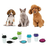 Maxbell Maxbell Portable 2 in 1 Dog Mug and Food Container with Collapsible Dog Bowl  green