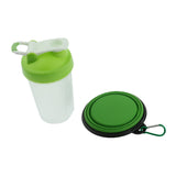 Maxbell Maxbell Portable 2 in 1 Dog Mug and Food Container with Collapsible Dog Bowl  green
