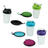 Maxbell Maxbell Portable 2 in 1 Dog Mug and Food Container with Collapsible Dog Bowl  green