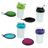 Maxbell Maxbell Portable 2 in 1 Dog Mug and Food Container with Collapsible Dog Bowl  green