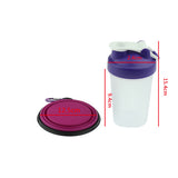 Maxbell Maxbell Portable 2 in 1 Dog Mug and Food Container with Collapsible Dog Bowl  purple