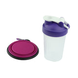 Maxbell Maxbell Portable 2 in 1 Dog Mug and Food Container with Collapsible Dog Bowl  purple