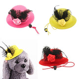Maxbell Pet Party Costume Hats Dog Cat Birthday Headwear for Small Dog Cat yellow