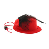Maxbell Pet Party Costume Hats Dog Cat Birthday Headwear for Small Dog Cat red