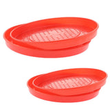 Maxbell Maxbell 2 Pack Reptile Food Water Bowl Chicken Food Water Tray 35cm